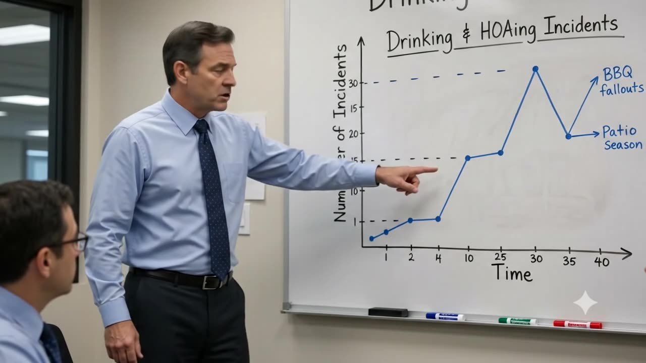 Drinking and HOAing — HOA comedy video still