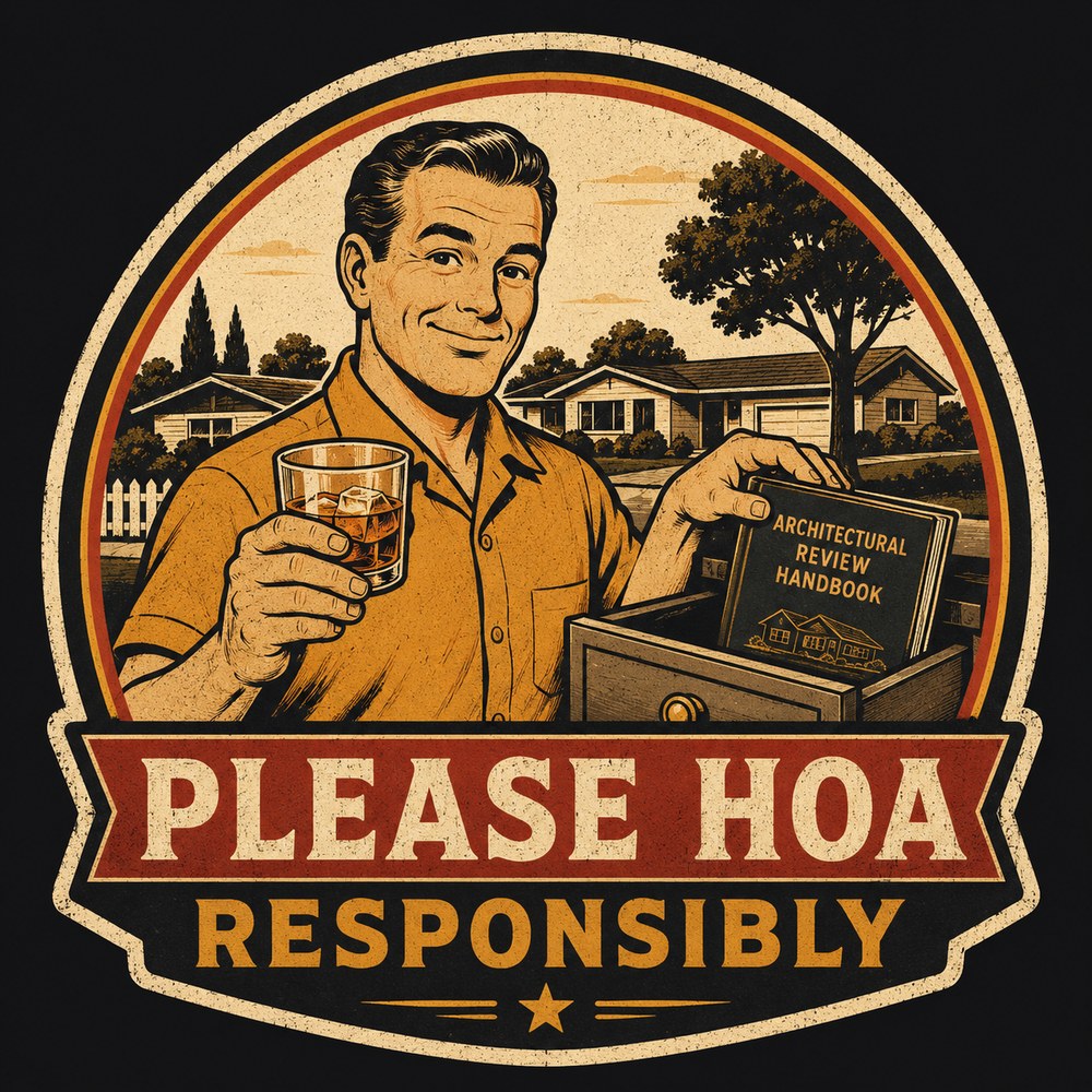 &ldquo;PLEASE HOA RESPONSIBLY&rdquo; T-shirt design