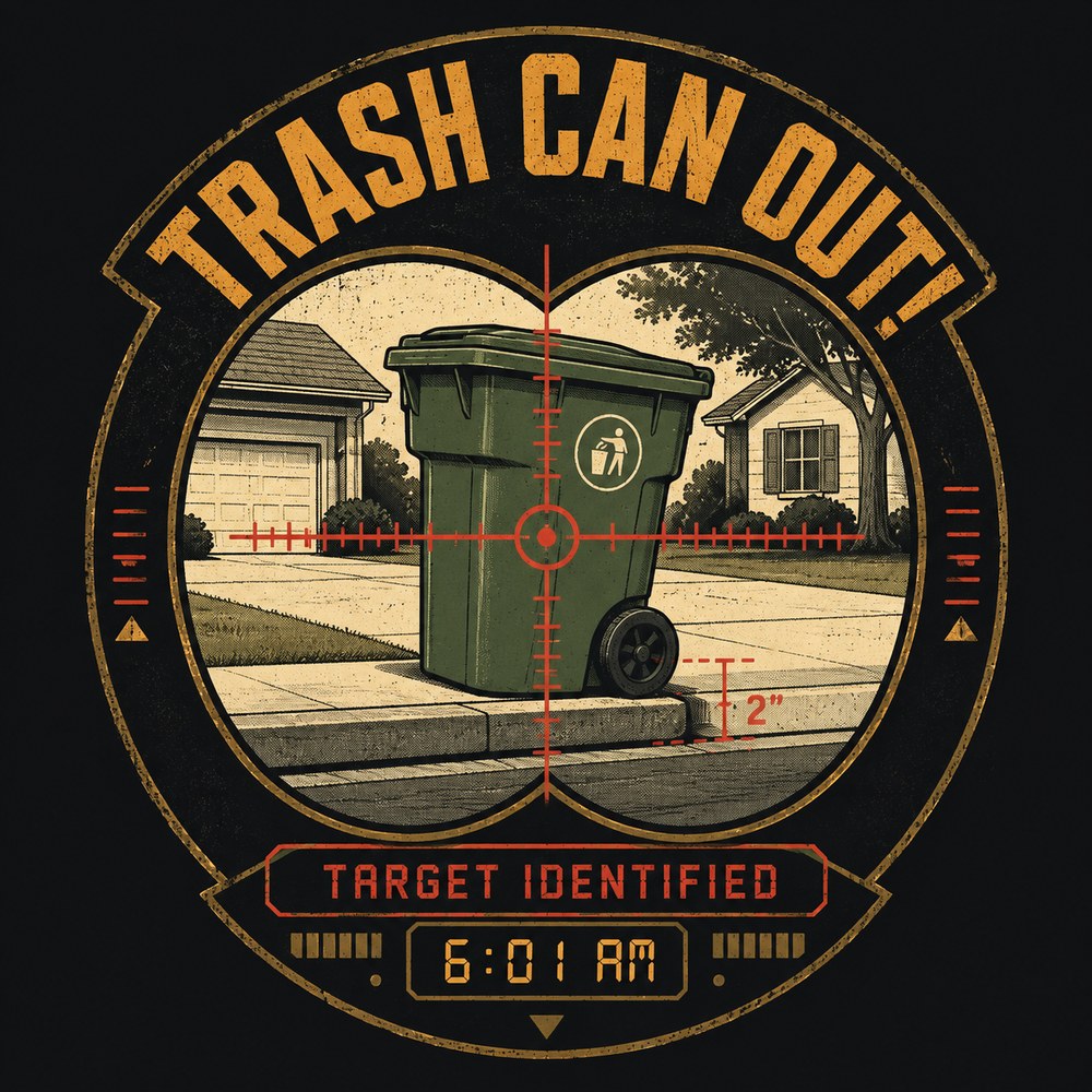 &ldquo;TRASH CAN OUT!&rdquo; T-shirt design