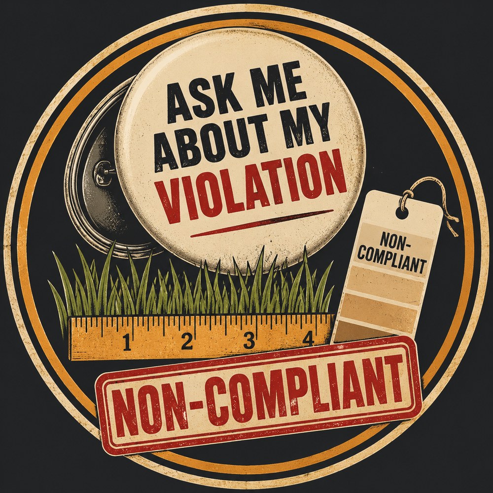 &ldquo;ASK ME ABOUT MY VIOLATION&rdquo; T-shirt design