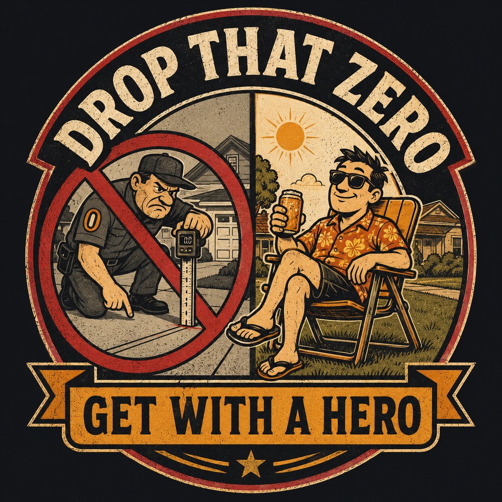 &ldquo;DROP THAT ZERO&rdquo; T-shirt design